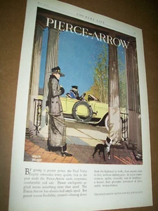 Pierce Arrow large-mag car ad -1919 Touring car-Buffalo NY-Adolph Treidler illus - Picture 1 of 1