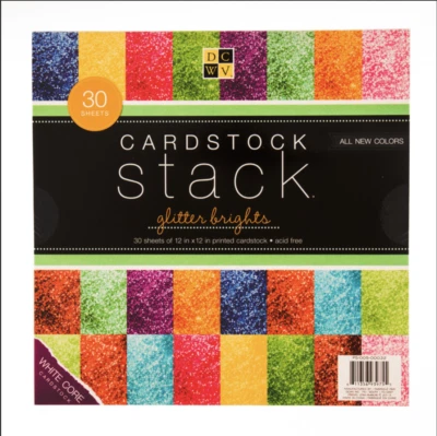 DCWV®️ 12X12 SOLID GLITTER STACK 30 CT PS-005-00032 by American Crafts - Image 1 of 4