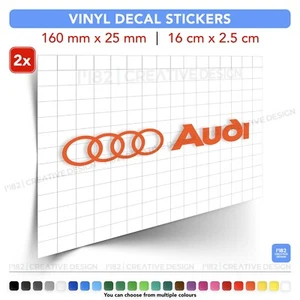 2x Pegatinas Vinilo Anillos Audi A1 A3 S3 A4 S4 A5 A6 A7 TT R8 | 160mm x 25mm - Imagen 1 de 6