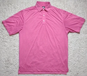 Footjoy Poloshirt Herren Medium Pink Geometrisch Golf Performance Stretch Sportlich - Bild 1 von 8