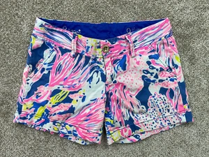 Lilly Pulitzer Shorts Women's 0 29x4.5 The Callahan Indigo Sunken Treasure - Picture 1 of 10