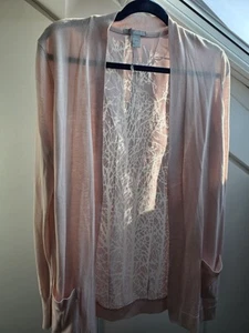 H&M Pink Open Front Cardigan Size L New Without Tag - Picture 1 of 10