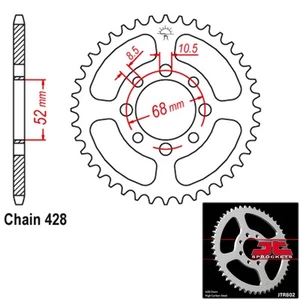 JT Sprockets Steel Rear Sprocket 428 Pitch 36 Tooth Kawasaki KM100 (1976-1981) - Picture 1 of 2