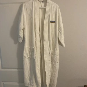 Royal Caribbean Robe White Terry Cotton One Size Washed 1 Time Small Stain - Picture 1 of 5