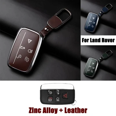Zinc Alloy Leather Car Key Case Cover For Land Rover Range Rover Sport LR4 LR2 - Image 1 of 4