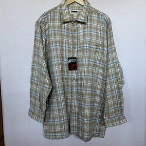 Vintage Southpole Plaid Shirt Mens Large Blue/Brown Long Sleeve Size XL RN82628 - Picture 1 of 10