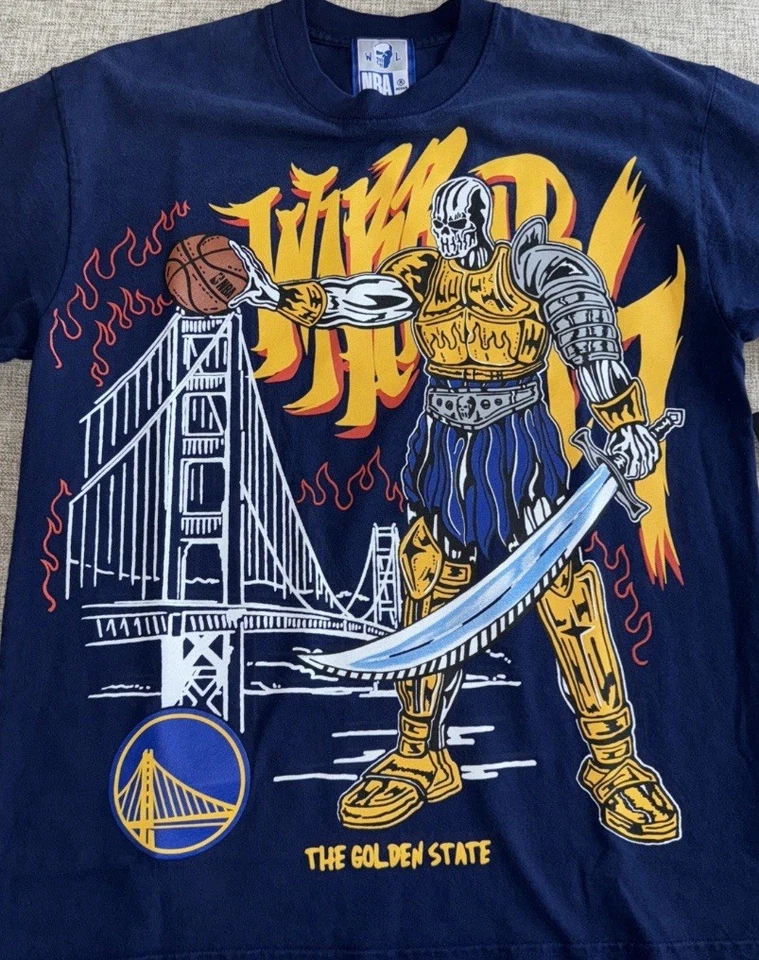 Camiseta Warren Lotas WL x NBA Golden State Warriors Azul Talla Mediana Usada Una Vez Foto 1 de 1