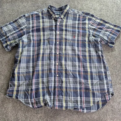 Ralph Lauren Shirt Mens Size 3XB Plaid Classic Fit Short Sleeve Button Down  - Image 1 of 4