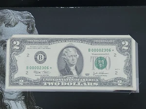 2003 $2 BEP STAR NOTE NEW YORK DISTRICT "ONLY" 16k PRINTED B00002306* - Picture 1 of 7