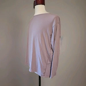 Camiseta Lululemon Calce Relajado Suave Elastizada Púrpura Manga Larga Talla XL - USADA EN EXCELENTE ESTADO - Imagen 1 de 8