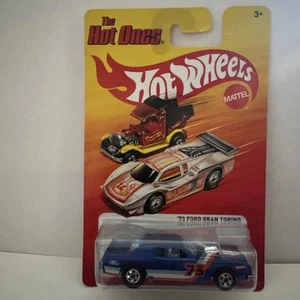 2012 Hot Wheels The Hot Ones '73 Ford Gran Torino MF Dark Blue BW Blackwall New - Picture 1 of 3