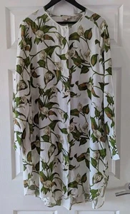 MODERN RARITY LONG 100% SILK SHIRT BLOUSE FLORAL UK16 G8 - Bild 1 von 4