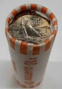 2001-P Rhode Island Statehood Quarter BU Rolle mit 40 Münzen - Bild 1 von 2