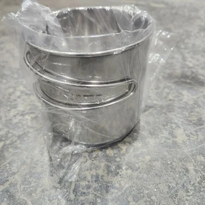 Taza de camping de acero inoxidable Olicamp mini olla asas plegables mochilero senderismo - Imagen 1 de 5