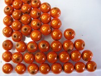 50 PERLES MIRAGE //MIRACLE //MAGIQUE 8mm DOREE A124