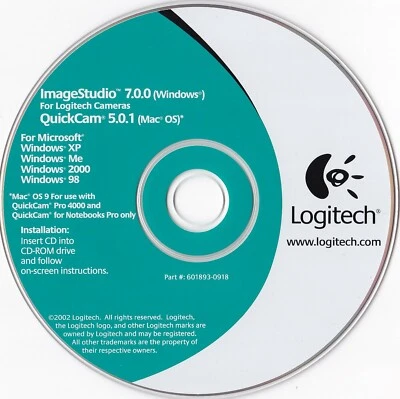 Logitech ImageStudio 7.0.0 (Win) QuickCam 5.0.1 (Mac) (PC, 2002) *DISC ONLY* - Image 1 of 2