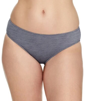 Miss Mandalay BLUE SILVER Denim Lurex Deep Bikini Swim Bottom, US Medium Foto 1 de 4