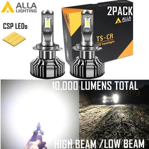 Alla Lighting 10000lm LED H3 TS-CR Cornering Light Bulb 6000K Xenon White 1pair - Picture 1 of 11