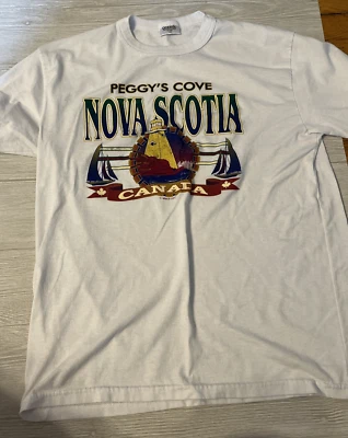 CAMISETA OCEANIC PEGGYS COVE NOVA SCOTIA CANADA ADULTO GRANDE BLANCA Foto 1 de 2