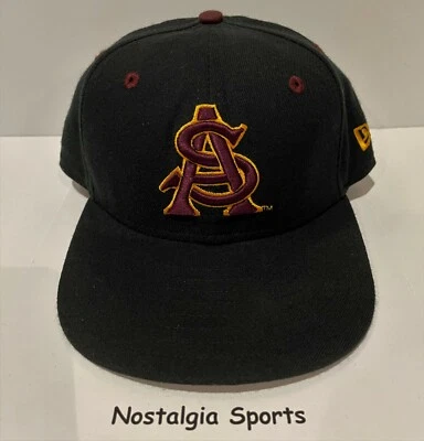 SOMBRERO DE COLECCIÓN AARIZONA ST. SUN DEVILS NEW ERA TYRO.001 Negro NUEVO Stock Antiguo AJUSTADO Talla 7 Foto 1 de 4