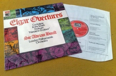 " ELGAR OVERTURES " BOULT SUPERB NMINT UK ORIGINAL HMV LP ASD 2822 - Image 1 of 4