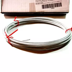 Dayton 33RG08 Cavo fune metallica acciaio zincato rivestito in nylon 1/16" x 25 piedi 7x7 - Foto 1 di 4
