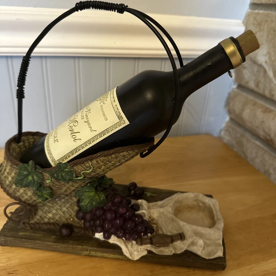 Yankee Candle Tart Melt Warmer Wine Bottle Merlot Basket Grape Decorative READ - Image 1 of 4