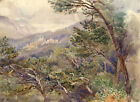 Roquebrun, Orb Valley, Languedoc, France – Original 1904 watercolour painting