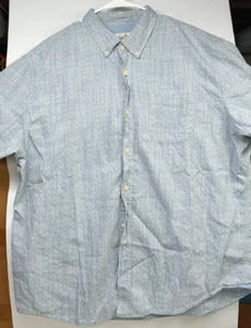 Grayers Clothiers Men Short Sleeve Cotton Button Up Shirt Size XXL Blue - Picture 1 of 4