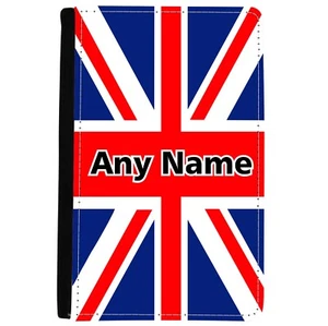PERSONALISIERTE UNION JACK DRUCK KUNSTLEDER UK REISEPASSHÜLLE/ETUI URLAUB - Bild 1 von 4