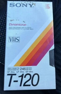 CINTA EN BLANCO SONY Dynamicron T-120 VHS (SELLADA DE FÁBRICA) NUEVA 246 Metros Foto 1 de 4