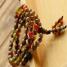 Fashion 6mm natural agate 108 pray malas prayer beads bracelet Unisex New Choker