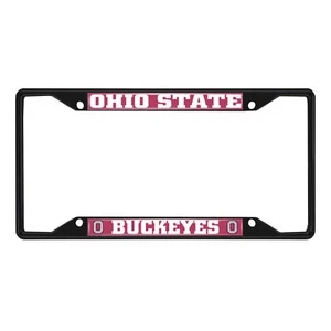 Fanmats NCAA Ohio State Buckeyes Black Metal License Plate Frame  - Picture 1 of 1