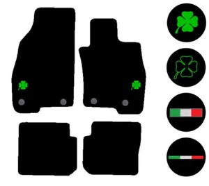 Fits Alfa Romeo Mito 2008-2018 Tailored Car Mats Quadrifoglio Italian Flag Badge - Picture 1 of 10