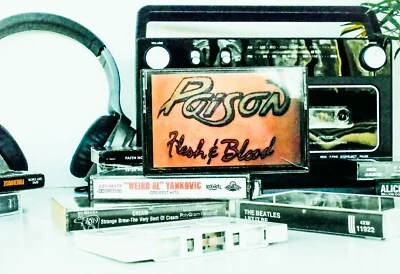 Poison: Flesh & Blood (1990, Capitol Records) ~ Cassette Tape ~ Heavy Metal  - Image 1 of 4