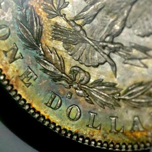 1878-S $1 Morgan Silver Dollar - NGC MS 64 - Iridescent Obv & Rev Toning! CC558 - Picture 1 of 8