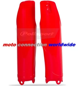 RED FORK GUARDS for HONDA CR250 2004 - 2007 MOTOCROSS POLISPORT 83517 - Picture 1 of 1