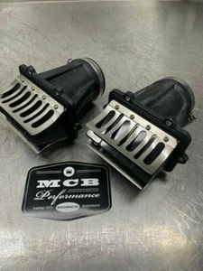 SKI DOO 600 ETEC THROTTLE BODY CARBURETOR REED FLANGE ASSEMBLY 420667533 PAIR - Picture 1 of 2