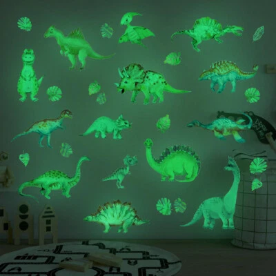 Glow in the Dark Dinosaurs Wall stickers Kids Boys Girls Nursery Room Home Decor - Image 1 of 4