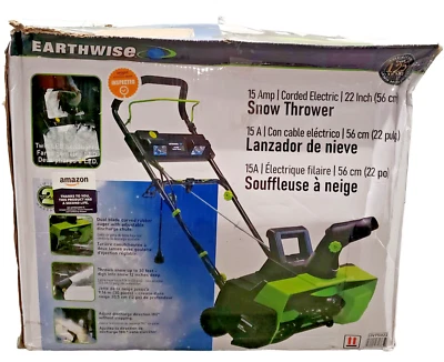 Soplador de nieve Earthwise by ALM lanzador de nieve 22 pulgadas eléctrico con cable 15 amperios SN75022 Foto 1 de 4