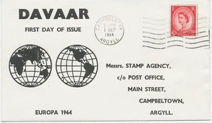GB Davaar Island 1964/6 7 different FDC's all with EUROPE-CEPT issues, 2 DIANA - Picture 1 of 16