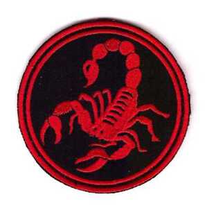 Tactical Military Army Badge Morale Patch Biker Motorcycle Red Scorpio Scorpion