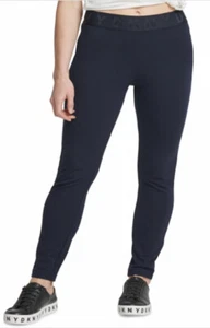 DKNY Logo Bund Kompression Ponte Legging Größe Medium Deep Navy Blau LESEN - Bild 1 von 5