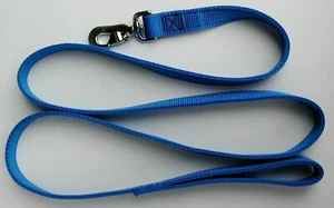1" Wide double Ply Nylon Leash BLUE 6 feet Long Heavy Duty Swivel Snap - Picture 1 of 2
