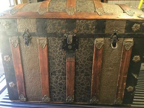 Antique Steamer Trunk Cover