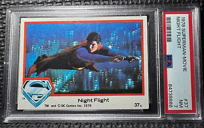 1978 Superman-Movie Night Flight #37 PSA Graded Near Mint 7 - Image 1 of 2