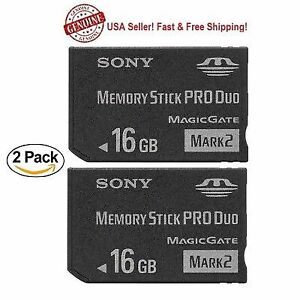 2-Pack Sony 16 GB Memory Stick PRO Duo Flash Memory Card MSMT16G [Bulk Package]