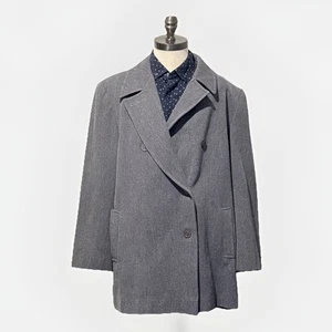Pendleton Women XL Peacoat Gray 100% Virgin Wool Made in USA Oversized - Picture 1 of 7