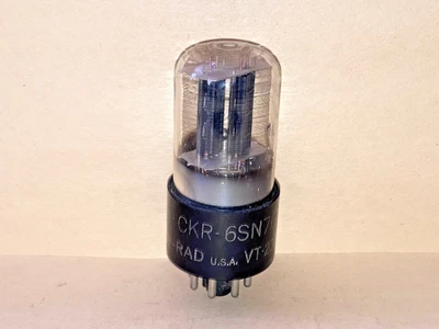 Ken-Rad VT-231 6SN7GT JAN Mil-Spec Tube, NOS Testing - Image 1 of 3