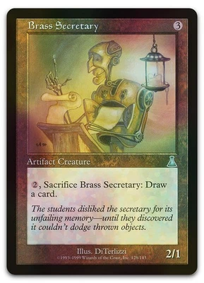 Brass Secretary #128 (Foil) (NM) Urza's Destiny UDS Magic MTG - Image 1 of 2